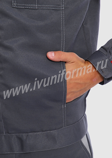 Костюм рабочий мужской (с брюками) арт. Р-02-91-ГР