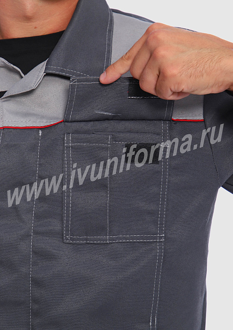 Костюм рабочий мужской (с брюками) арт. Р-02-91-ГР