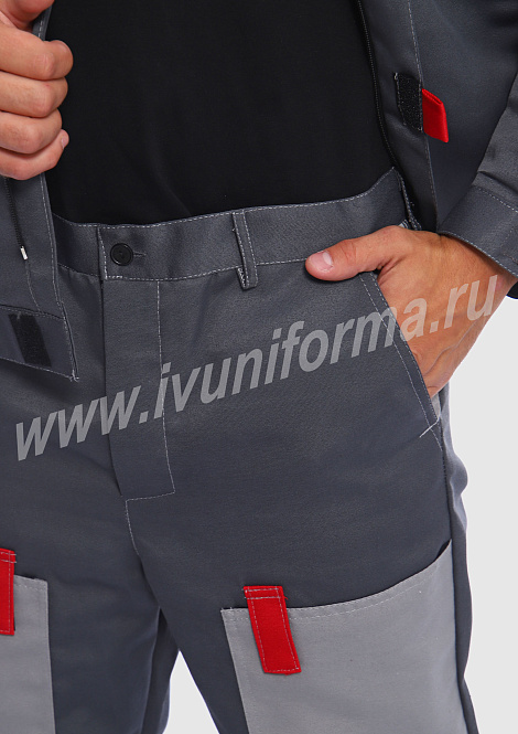 Костюм рабочий мужской (с брюками) арт. Р-02-91-ГР