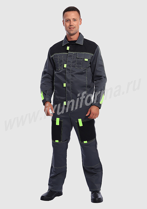 Костюм рабочий мужской (с брюками) арт. Р-02-91-ГР