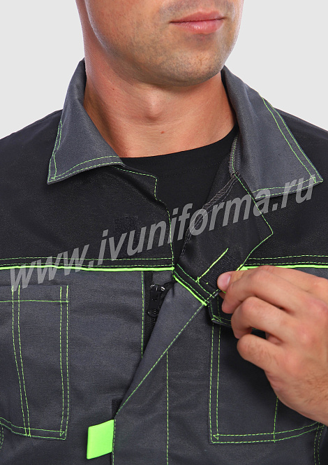 Костюм рабочий мужской (с брюками) арт. Р-02-91-ГР