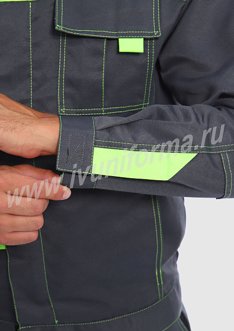 Костюм рабочий мужской (с брюками) арт. Р-02-91-ГР