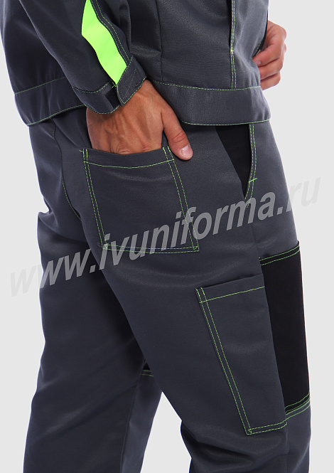 Костюм рабочий мужской (с брюками) арт. Р-02-91-ГР