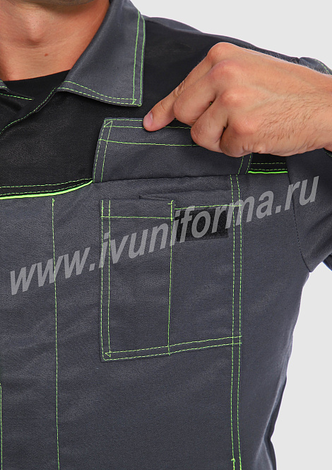 Костюм рабочий мужской (с брюками) арт. Р-02-91-ГР