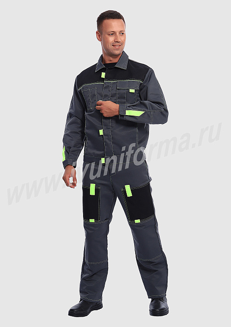 Костюм рабочий мужской (с брюками) арт. Р-02-91-ГР