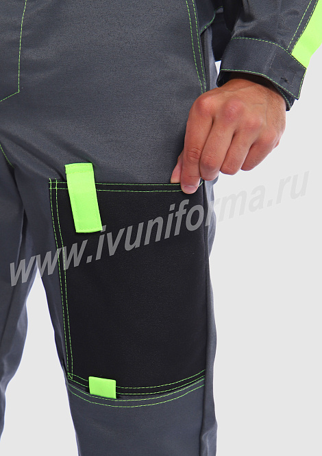 Костюм рабочий мужской (с брюками) арт. Р-02-91-ГР