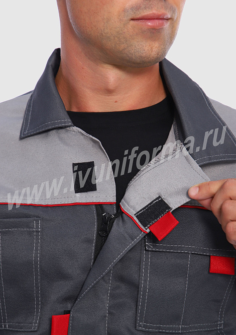Костюм рабочий мужской (с брюками) арт. Р-02-91-ГР