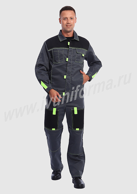 Костюм рабочий мужской (с брюками) арт. Р-02-91-ГР
