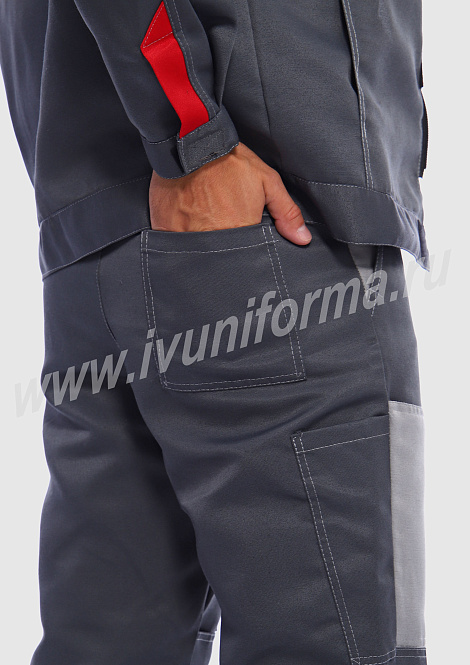 Костюм рабочий мужской (с брюками) арт. Р-02-91-ГР